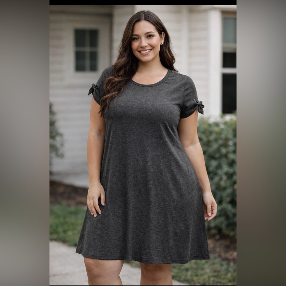 New Forever Rose Elegant Gray Women's Dress